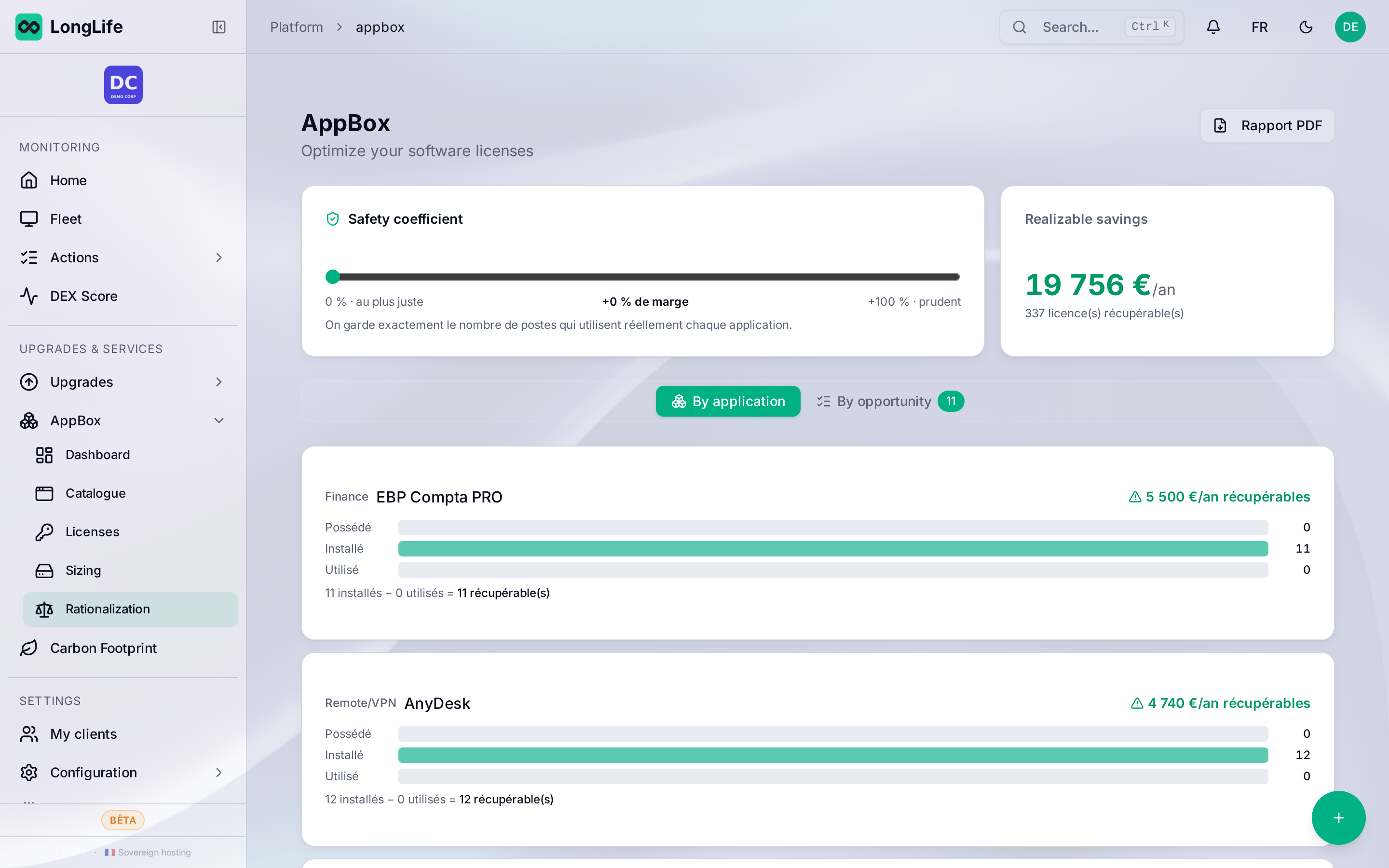 AppBox rationalization